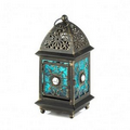 Jeweled Blue Glass Lantern